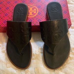 Tory Burch Jamie Black Sandals EUC size 7